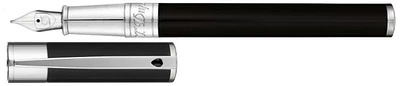 Dupont, S.T. Fountain pen, D-Initial series Black CT