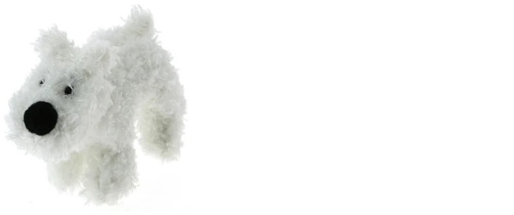 Peluche de luxe Tintin, Milou (8 cm) sans boîte