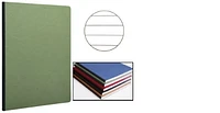 Cahier dos toilé (A5) Clairefontaine, série Age Bag Vert (148 mm x 210 mm, ligné)