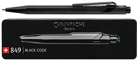 Stylo bille Caran d'Ache, série 849 Black Code Noir