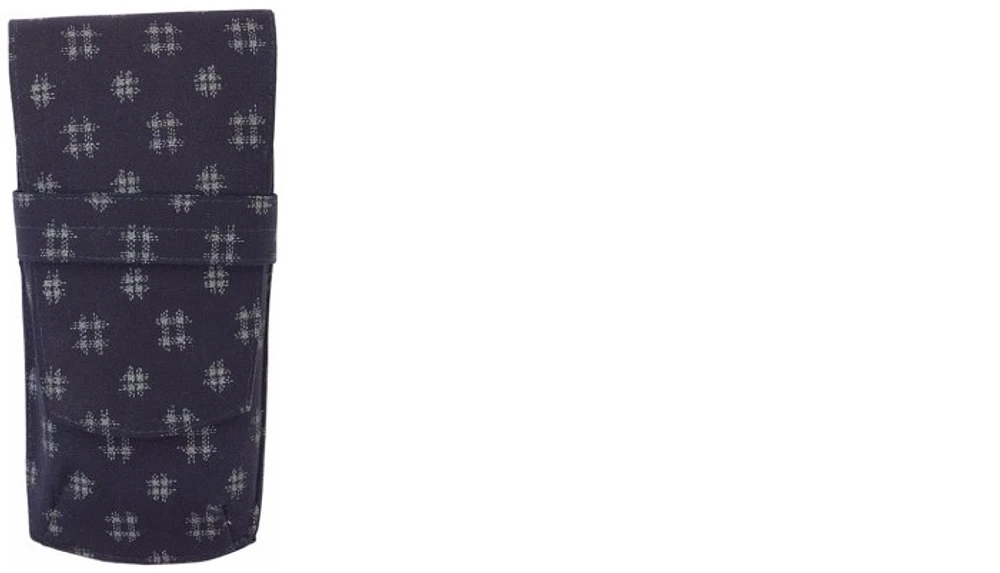 Taccia Pen pouch, Kimono series Onyx Plaid (Triple)