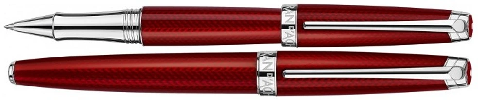 Stylo bille roulante Caran d'Ache, série Léman Rouge Carmin