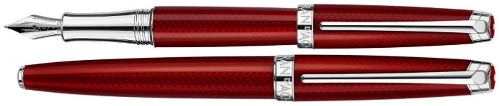 Stylo plume Caran d'Ache, série Léman Rouge Carmin