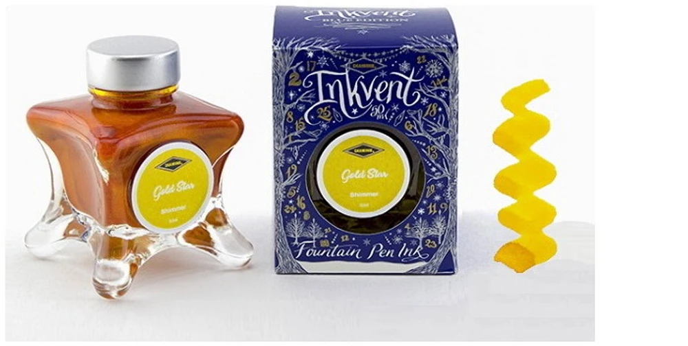 Bouteille d'encre Diamine, série Inkvent Encre Gold Star (50ml)