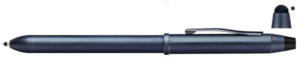 Stylo multifonction Cross, série Tech3+ PVD bleu foncé avec stylus