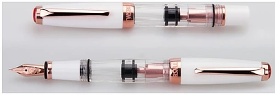Stylo plume TWSBI, série Diamond Mini Blanc Or Rose V2* (Pointe stub)