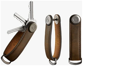 Organisateur de clé Orbitkey, série Crazy Horse Brun foncé (Oak Brown)