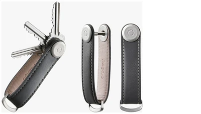 Organisateur de clé Orbitkey, série Leather Gris foncé (Charcoal/Gray)