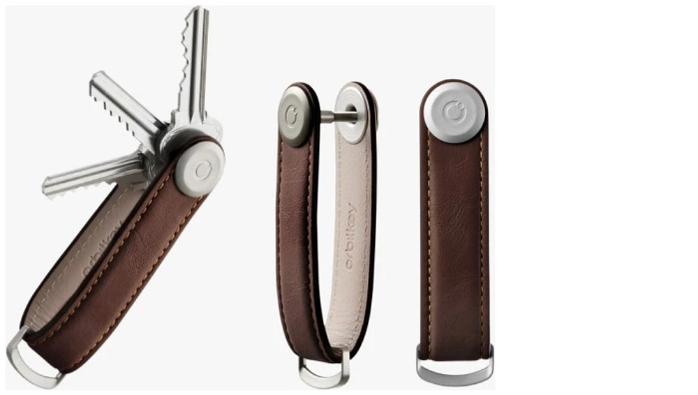 Organisateur de clé Orbitkey, série Leather Brun foncé (Espresso/Brown)