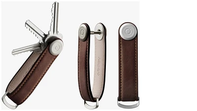 Organisateur de clé Orbitkey, série Leather Brun foncé (Espresso/Brown)