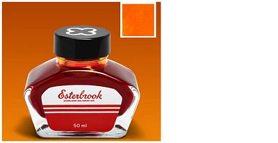 Bouteille d'encre Esterbrook, série Encres Encre Orange (Tangerine - 50ml)