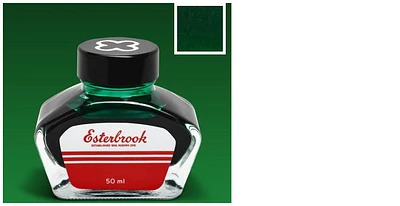 Bouteille d'encre Esterbrook, série Encres Encre verte (Evergreen - 50ml)