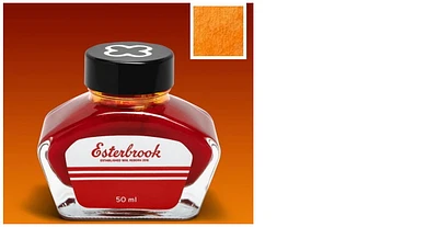 Bouteille d'encre Esterbrook, série Encres Encre Orange* (*Shimmer Tangerine - 50ml)