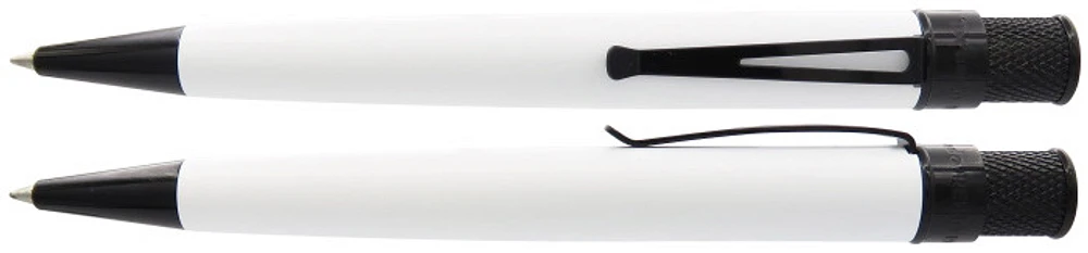 Stylo bille roulante rétractable Retro 51, série Tornado Chaplin Blanc BKT*