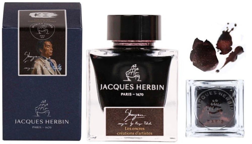 Bouteille d'encre Jacques Herbin, série Les encres Créations d'artistes Encre Shogun - 50ml