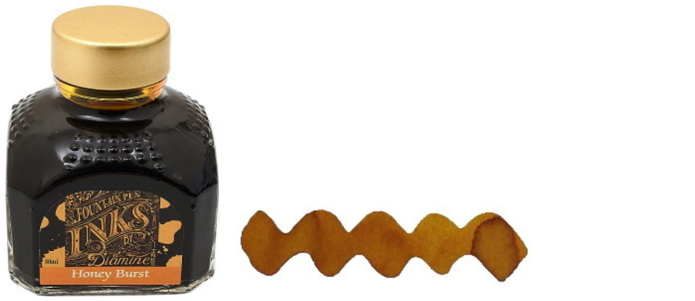 Diamine Ink bottle, Guitar Theme series Honey Burst ink (80ml)