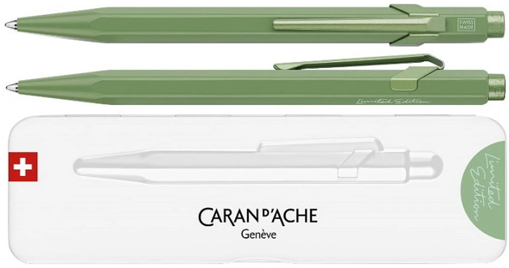 Stylo bille Caran d'Ache, série 849 Claim Your Style Ltd Edt IV Vert Argile