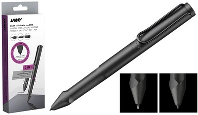 Stylo multifonction Lamy, série Safari All Black EMR (Stylo digital PC/EL & Stylo bille)