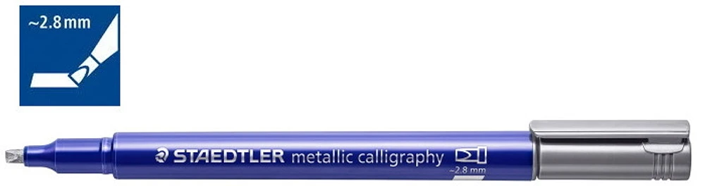 Marqueur Staedtler, série Metallic Calligraphy Encre argentée
