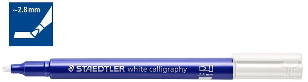 Marqueur Staedtler, série Calligraphy Encre blanche