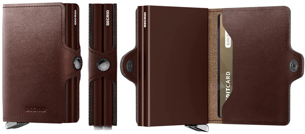 Secrid Card case, Premium Twinwallet series Dark brown (Dusk Dark Brown)