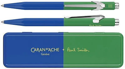 Stylo bille Caran d'Ache, série 849 Paul Smith 4e Édition Cobalt Blue / Emerald Green