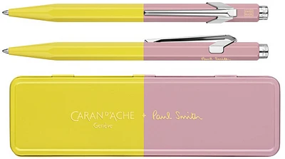 Caran d'Ache Ballpoint pen, 849 Paul Smith 4th Edition series Chartreuse Yellow / Rose Pink