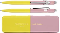 Caran d'Ache Ballpoint pen, 849 Paul Smith 4th Edition series Chartreuse Yellow / Rose Pink