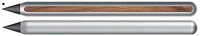 Crayon réutilisable Stilform, série AEON Pencil Aluminium gris / Noyer (Embout en graphite)