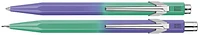 Ensemble stylo bille & porte mine (0.5mm) Caran d'Ache, série Édition Spéciale 849 & 844 Borealis Vert & violet