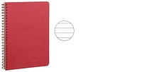 Cahier spiralé (A5) Clairefontaine, série Age Bag Rouge (148 mm x 210 mm, ligné)