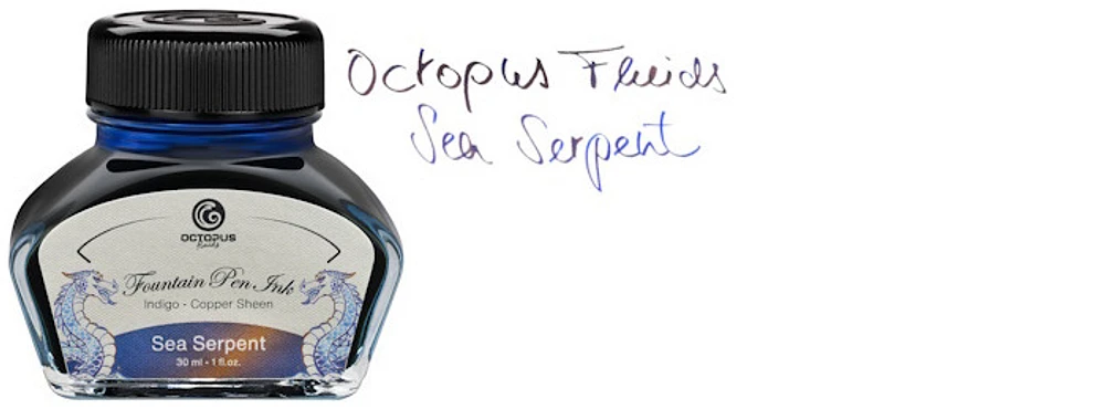 Bouteille d'encre Octopus Fluids, série Sheen Encre Sea Serpent (30ml)