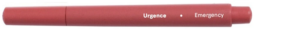 Stylo bille roulante Ciklo, série Couleur Encre rouge (Inscription Urgence sur le baril)