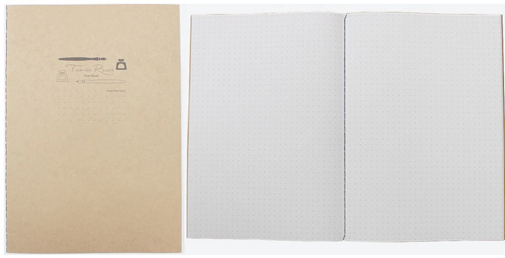 Carnet de notes (A5) Tomoe River, série Stitch Notebook Blanc (Pointillé, 148mm x 210mm)