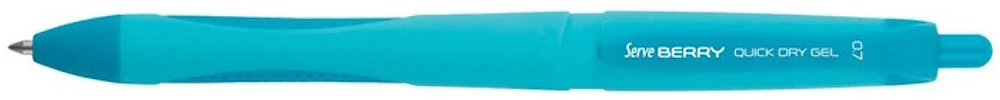 Serve Retractable Gel pen, Berry series Turquoise ink