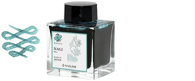 Bouteille d'encre Sailor, série Manyo Encre Nagi - 50ml