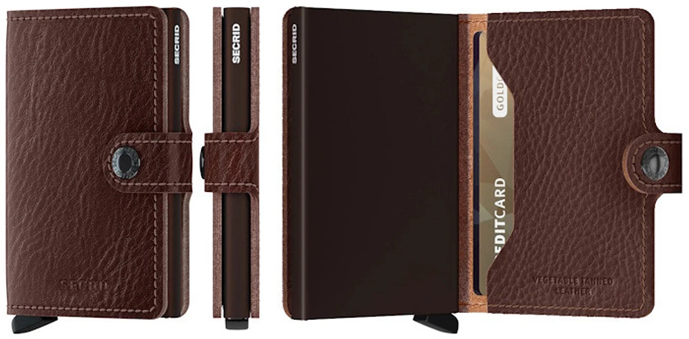 Secrid Card case, Miniwallet Veg series Dark brown (Espresso-Brown)