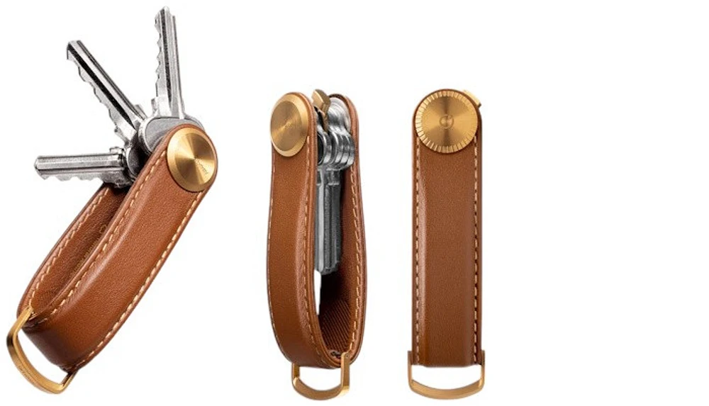 Organisateur de clé Orbitkey, série Pro Leather Brun (Cedar)