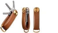 Organisateur de clé Orbitkey, série Pro Leather Brun (Cedar) 