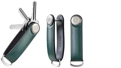 Organisateur de clé Orbitkey, série Hybrid Leather Vert foncé (Pine Green)