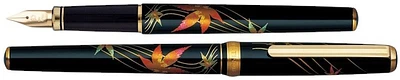 Platinum Fountain pen, Vicoh Kanazawa Gold Leaf series - Changing Autumn Leaves