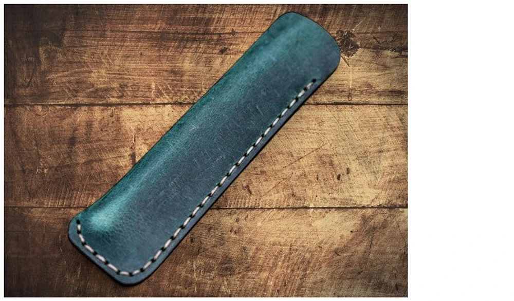 Étui pour stylo Galen Leather Co., série Leather Single Pen Case Vert forêt Crazy Horse