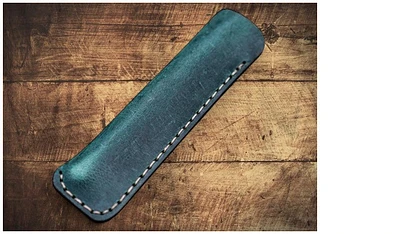 Étui pour stylo Galen Leather Co., série Leather Single Pen Case Vert forêt Crazy Horse