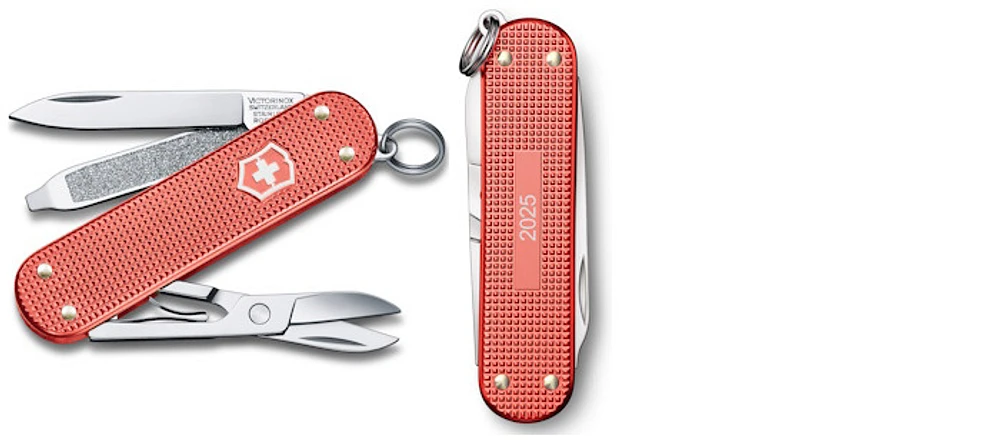 Couteau Victorinox, série Édition Limitée Alox 2025 Rouge minéral (Classic SD)