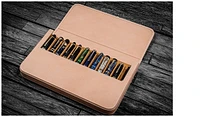 Étui pour stylo Galen Leather Co., série Leather Magnum Opus 12 Slots Non teint 