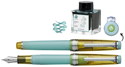 Sailor Fountain pen set, Pro Gear Slim Manyo No.3 Limited Edition series Bamboo Shoot