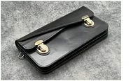 Sac Galen Leather Co., série Leather Accordion Noir 