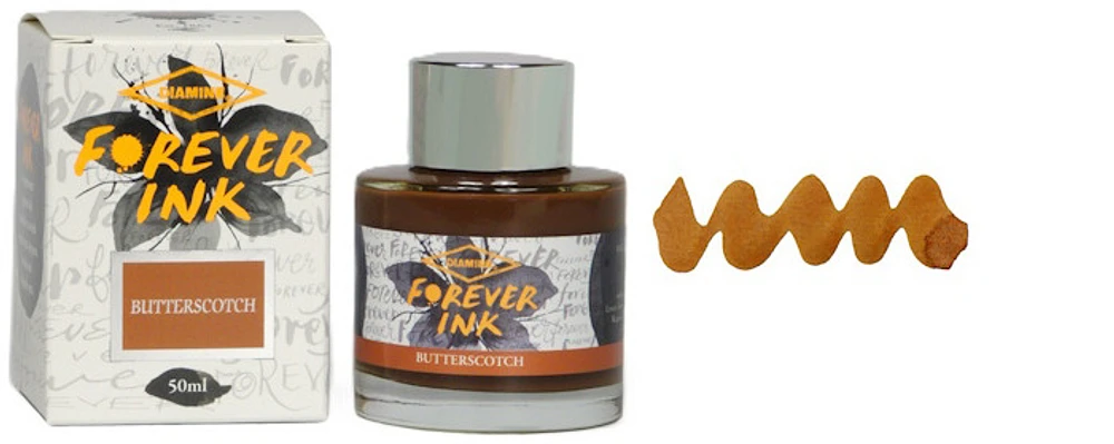 Diamine Ink bottle, Forever series Butterscotch ink (50ml)