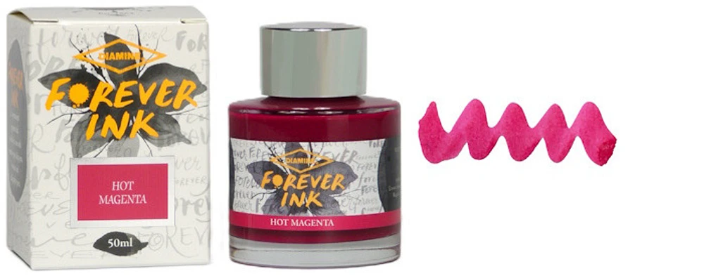 Diamine Ink bottle, Forever series Hot Magenta ink (50ml)