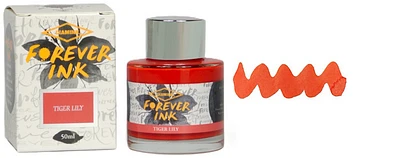 Bouteille d'encre Diamine, série Forever Encre Tiger Lily (50ml) 